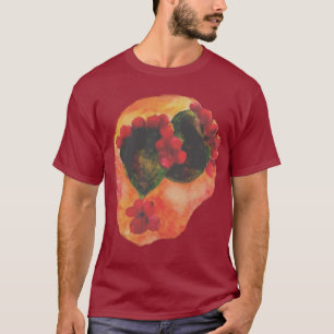 Camiseta Cactus de color de agua cereza y espinoso verde