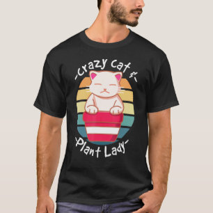 Camiseta Cactus de Gato Suculento Señora Gatos Locos Jardin