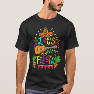 Camiseta Cactus De Guitarra Mexicana Para Hombres Cinco De