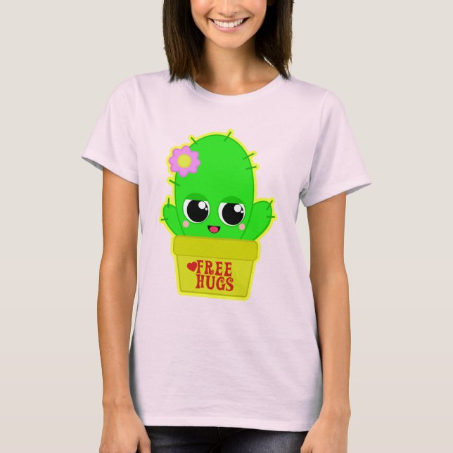 Camiseta Cactus de Kawaii (Anverso)