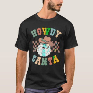 Camiseta Cactus de Navidad Occidental de Howdy Santa Cowboy