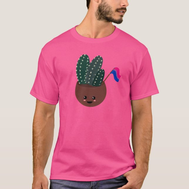 Camiseta Cactus de Orgullo Bisexual (Anverso)
