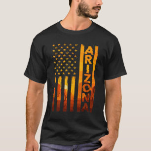 Camiseta Cactus de paisajes del Orgullo de la Bandera Ameri