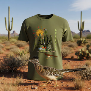 Camiseta Cactus del desierto del correcaminos de Arizona