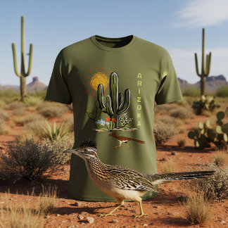 Camiseta Cactus del desierto del correcaminos de Arizona