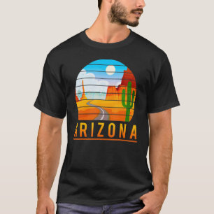 Camiseta Cactus del desierto retro de Arizona Roadrunner