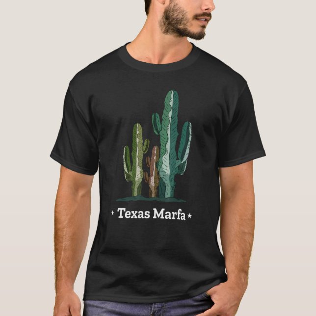 Camiseta Cactus Del Desierto Texano Y Marfa Texas (Anverso)