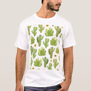 Camiseta Cactus del desierto verde: acuarela sin foco