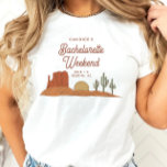 Camiseta Cactus Desert Tema Bachelorette<br><div class="desc">Esta es una plantilla de gorra de una fiesta de soltera en el desierto con elementos del suroeste y un emparejamiento de fuentes con temática rodeo. Todas las fuentes y colores son editables // Para los elementos coincidentes, por favor visite la colección "BETTY" en la tienda Sincerely By Nicole Zazzle....</div>