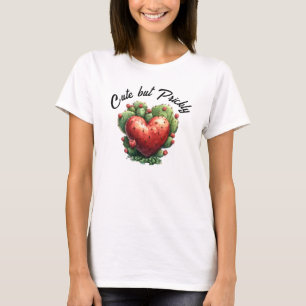 Camiseta Cactus Divertido Corazón Día de San Valentín