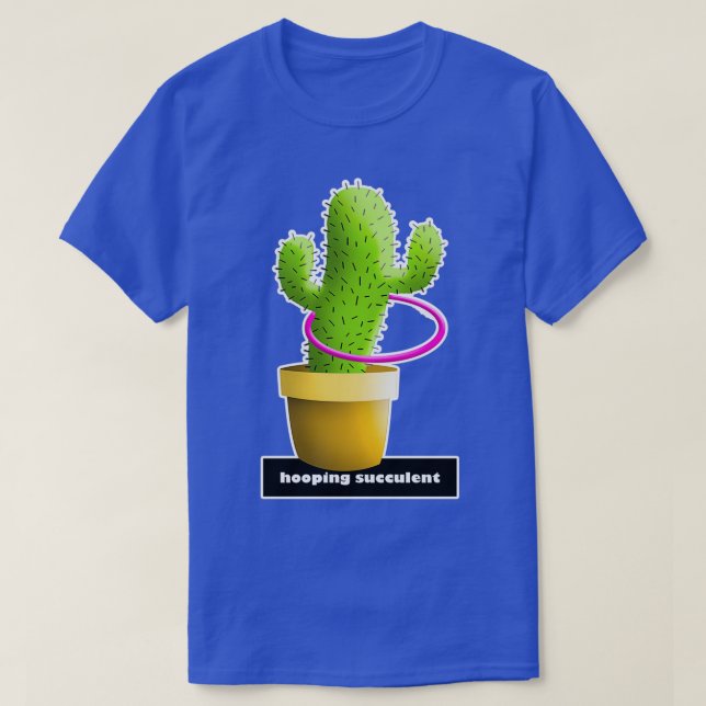 Camiseta Cactus divertidos practicando con el capullo (Diseño del anverso)