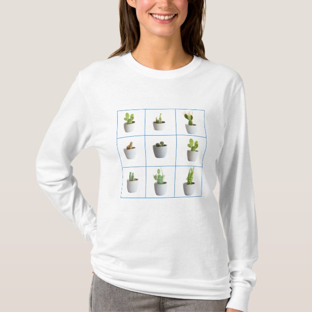 Camiseta Cactus en macetas (Anverso)