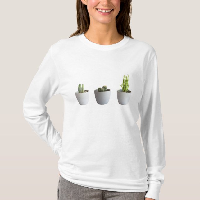 Camiseta Cactus en macetas (Anverso)