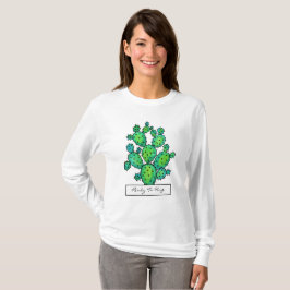 Camiseta Cactus espinoso de la acuarela magnífica