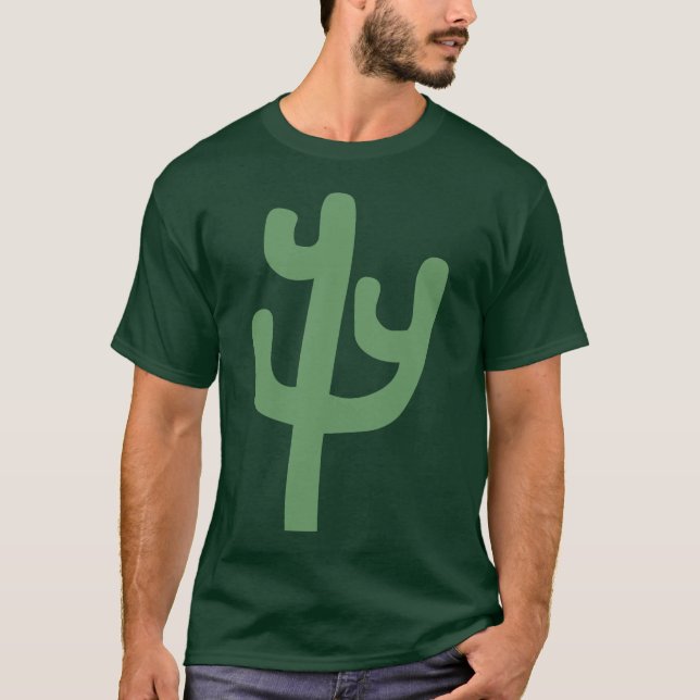 Camiseta Cactus - Green del ejército (Anverso)