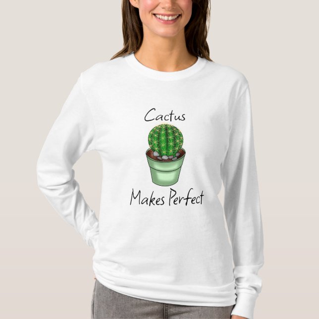 Camiseta Cactus hace perfecto | Plantación Pun (Anverso)
