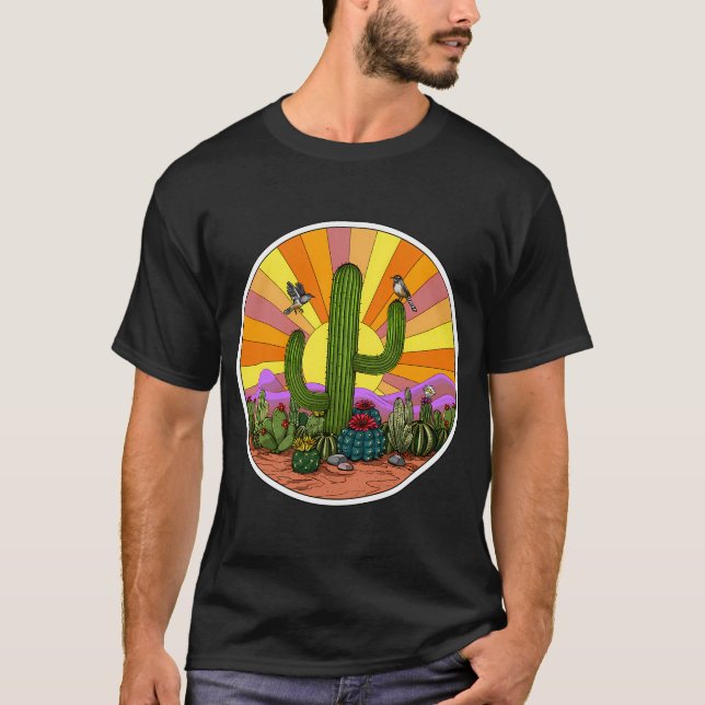 Camiseta Cactus Hippie Desierto (Anverso)