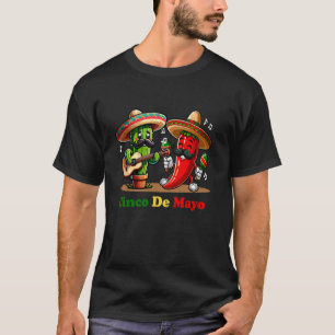 Camiseta Cactus Jalapeno Mariachi Cinco De Mayo Fiesta Mexi
