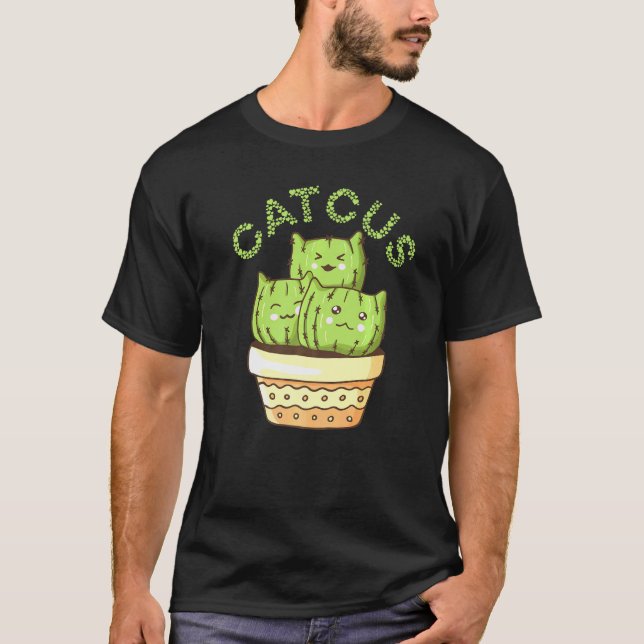 Camiseta Cactus Kitty Catcus Succulum Saguaro Cat Pun (Anverso)