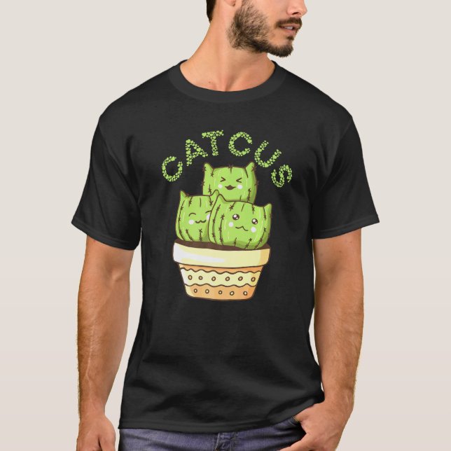 Camiseta Cactus Kitty Catcus Succulum Saguaro Cat Pun (Anverso)