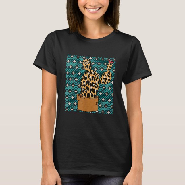 Camiseta Cactus Leopard Cinco De Mayo Cute Cacti Animal Pri (Anverso)