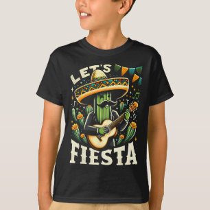 Camiseta Cactus Mexicanos Cinco De Mayo De Guitarra Para Ni