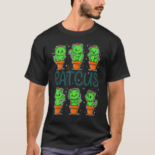 Camiseta Cactus, Mujeres Hombres Gato Cactus, Planta, Catus