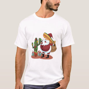 Camiseta Cactus personalizado y Santa Claus con sombrero