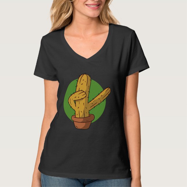 Camiseta cactus plant dab dabbing (Anverso)