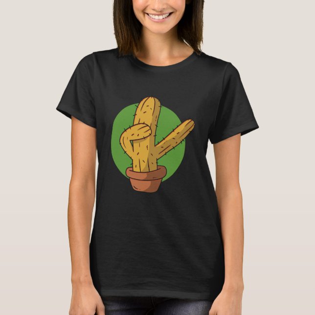Camiseta cactus plant dab dabbing (Anverso)