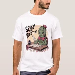 Camiseta Cactus Poeta Retro Espinoso Pero Sensible