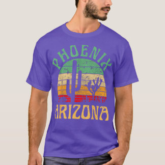 Camiseta Cactus Retro Sunset Outdoor Phoenix Arizona Desert