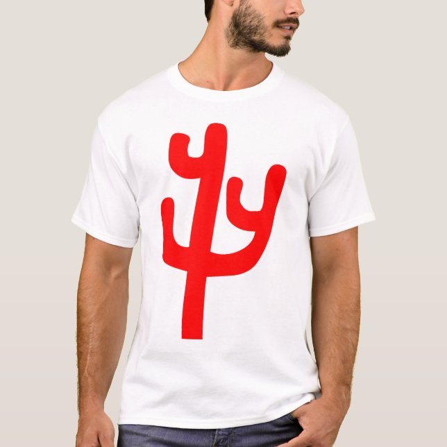 Camiseta Cactus - Rojo (Anverso)