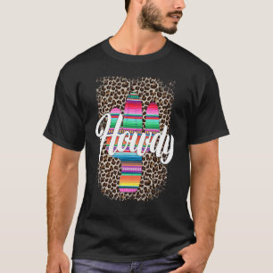 Camiseta Cactus Serape Cactus de leopardo de HOWDY impresió