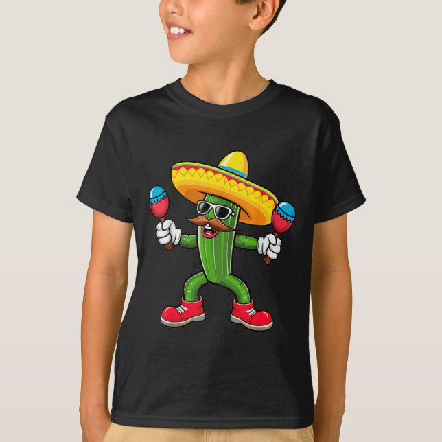 Camiseta Cactus Sombrero Cinco De Mayo Mexican Cactus Party (Anverso)