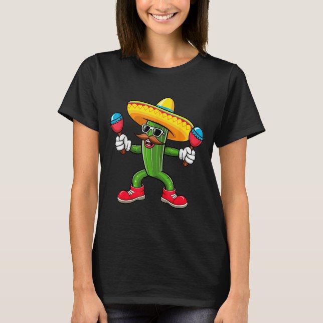 Camiseta Cactus Sombrero Cinco De Mayo Mexican Cactus Party (Anverso)