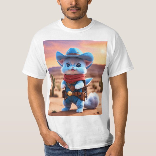 Camiseta Cactus Sombrero Pegatina T-Shirt - Desierto (Anverso)