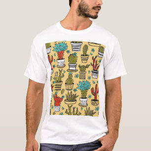 Camiseta Cactus Succulent: Esbozo dibujado a mano
