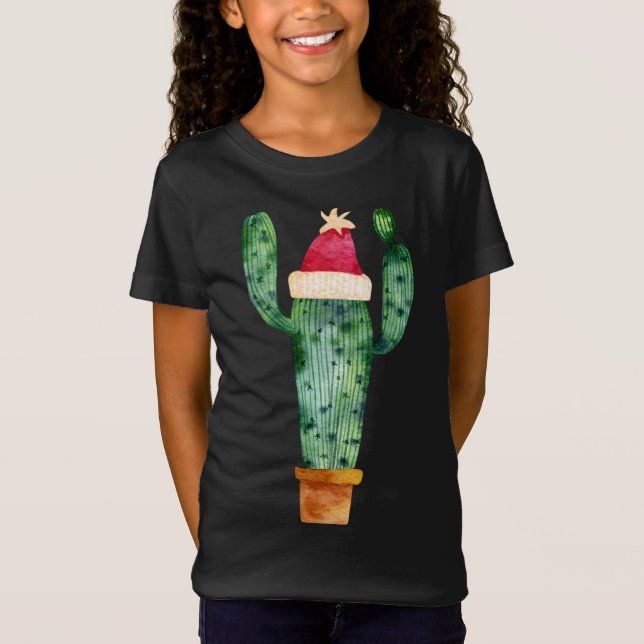 Camiseta Cactus Succulum con Navidades Gorras (Anverso)