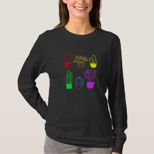 Camiseta Cactus Suculento Orgullo Planta Arcoiris Sutil Lgb