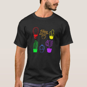 Camiseta Cactus Suculento Orgullo Planta Arcoiris Sutil Lgb