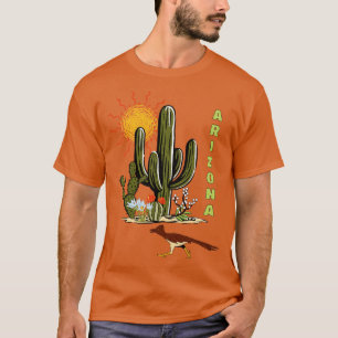 Camiseta Cactus TShirt en el desierto Roadrunner de Arizona