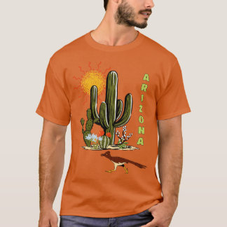 Camiseta Cactus TShirt en el desierto Roadrunner de Arizona