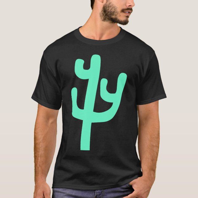 Camiseta Cactus - Turquesa (Anverso)