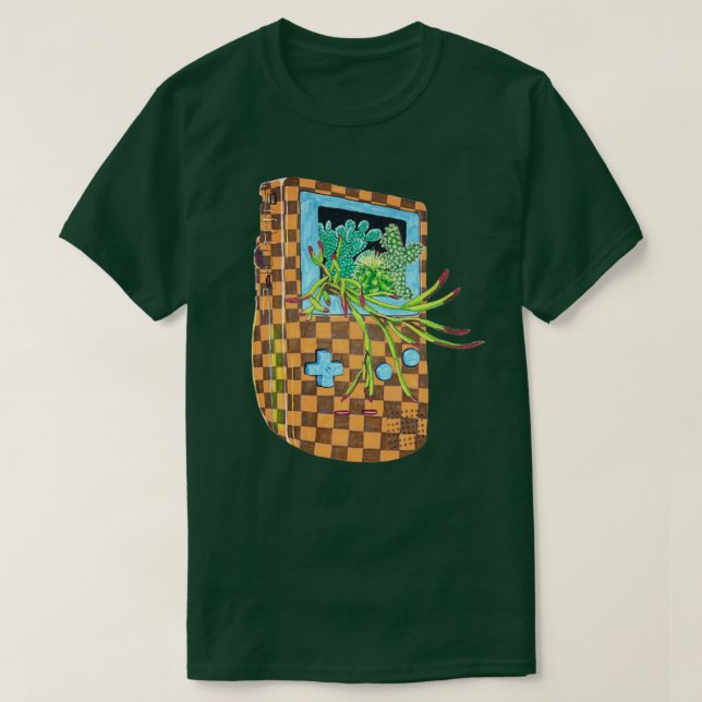 Camiseta Cactus Video Game Terrarium (Diseño del anverso)