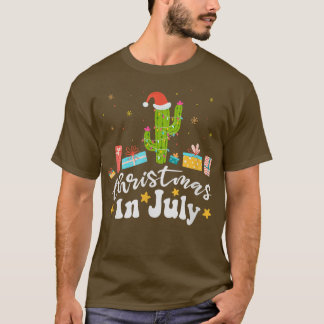Camiseta Cactus with Fairy Light Men Mujeres Navidades