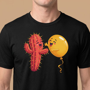 Camiseta Cactus y Globo Mala Combinación Divertida