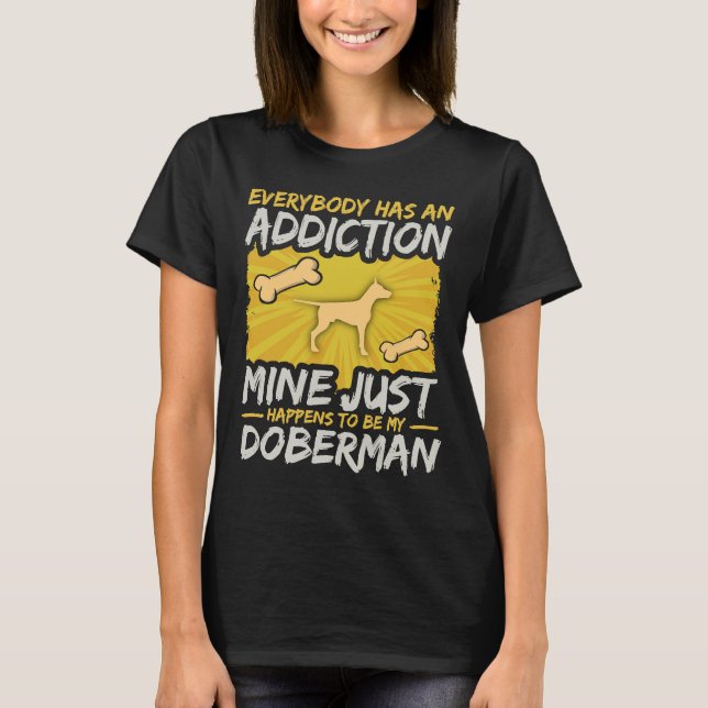 Camiseta Cada Addicción Doberman (Anverso)