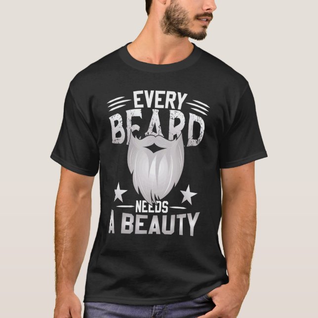 Camiseta Cada Barba Necesita Un Hombre Con Cabeza De Bellez (Anverso)