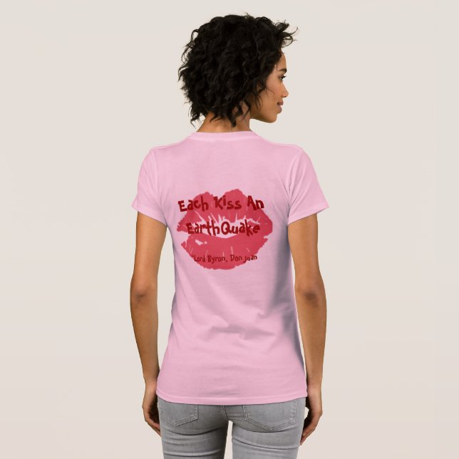 Camiseta Cada Beso Un Terremoto De La Tierra: Lord Byron, D (Reverso completo)